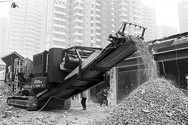 建筑垃圾處理現場