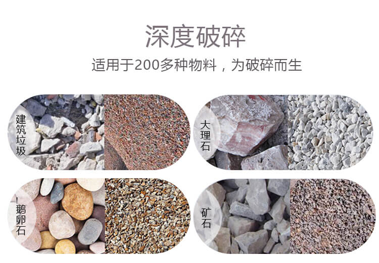 物料破碎前后
